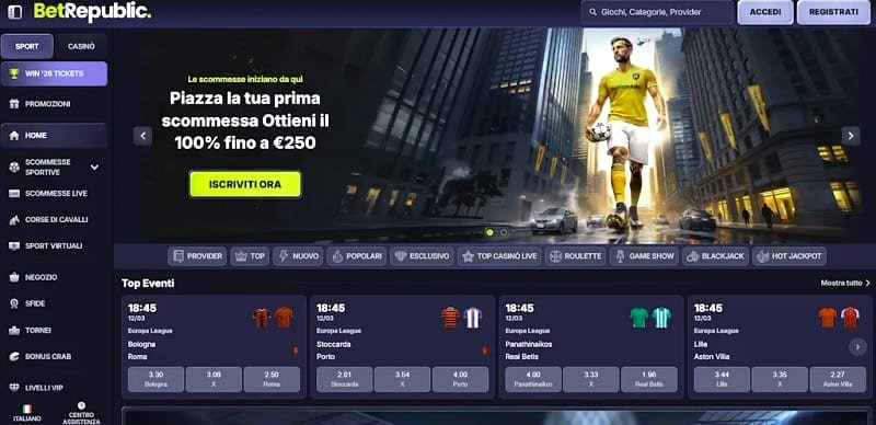 Co dostajesz za minimalny depozyt 30 EUR w BetRepublic?